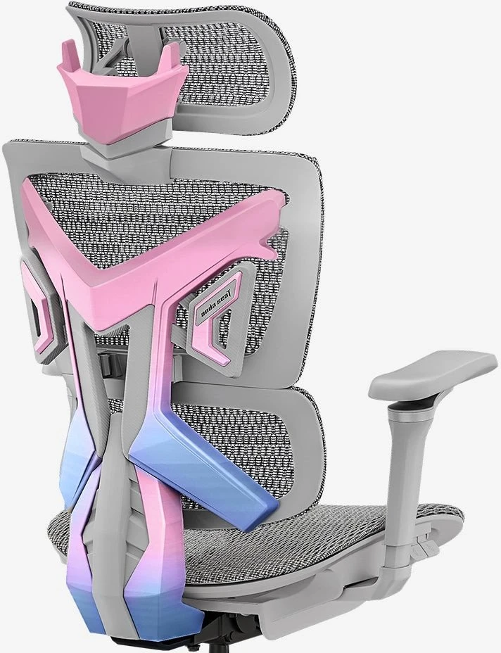 Žaidimų kėdė AndaSeat X-Air Pro XL, Pilka su melsvos-rožinės spalvos akcentais