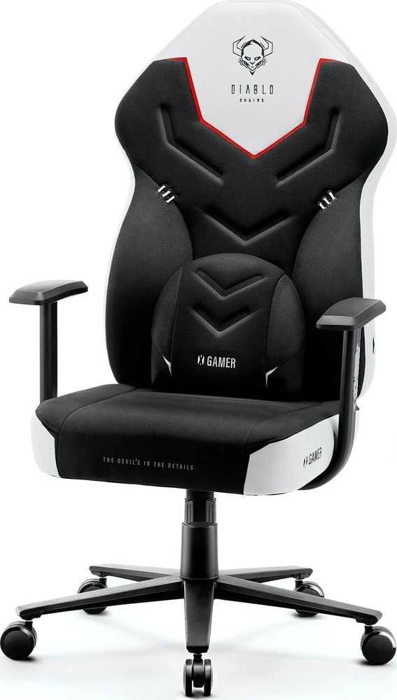 Žaidimų kėdė Diablo X-Gamer, Juodos/Baltos spalvos