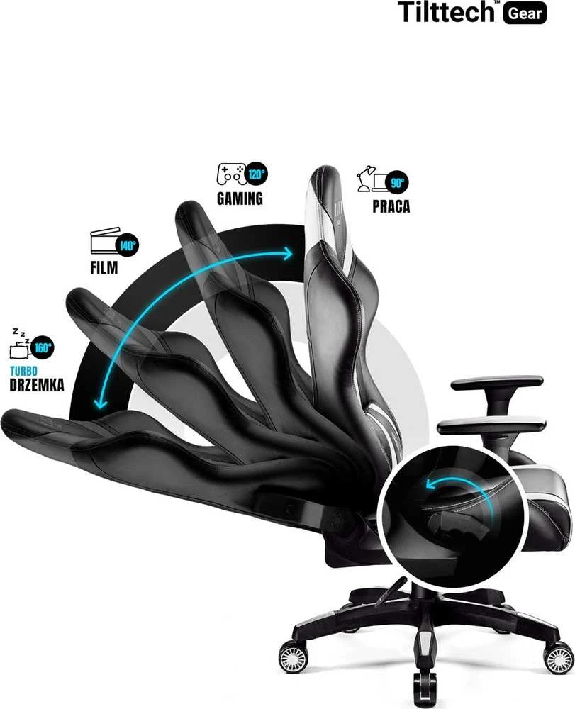 Žaidimų kėdė Diablo X-Horn 2.0 Gaming Chair Normal, Juodos/Baltos