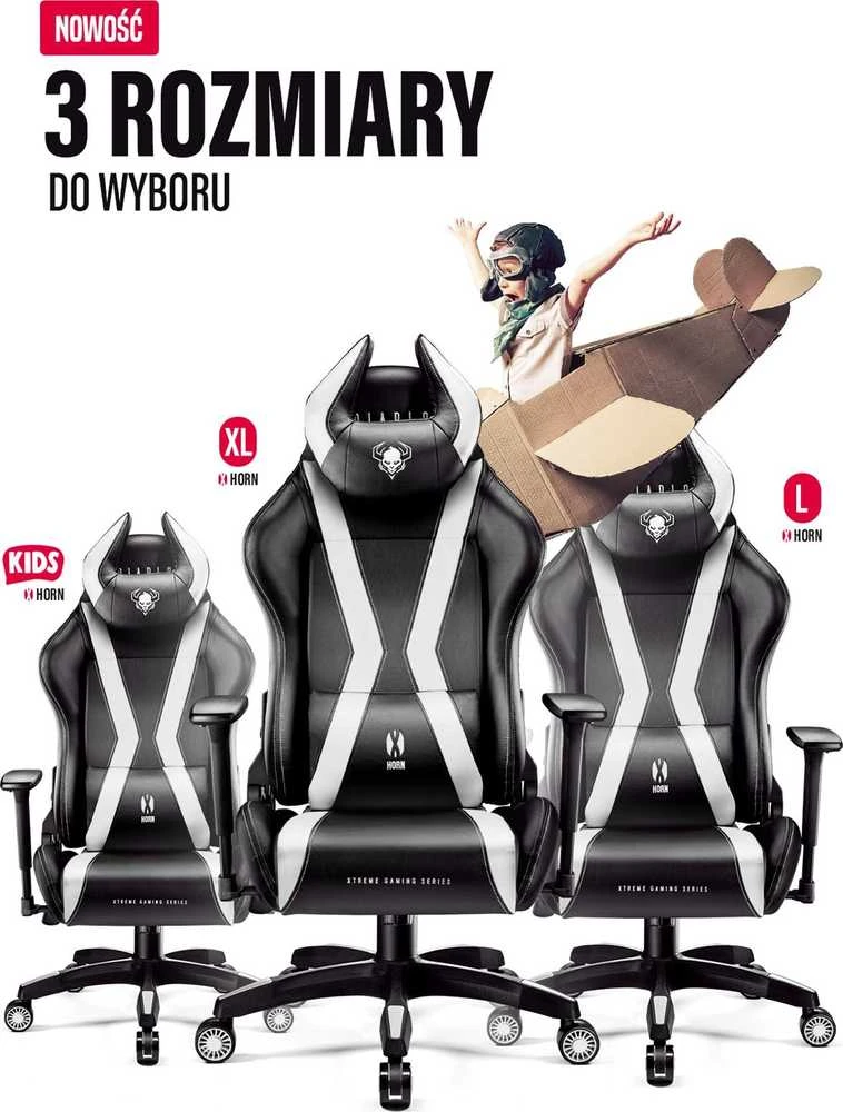 Žaidimų kėdė Diablo X-Horn 2.0 Gaming Chair Normal, Juodos/Baltos