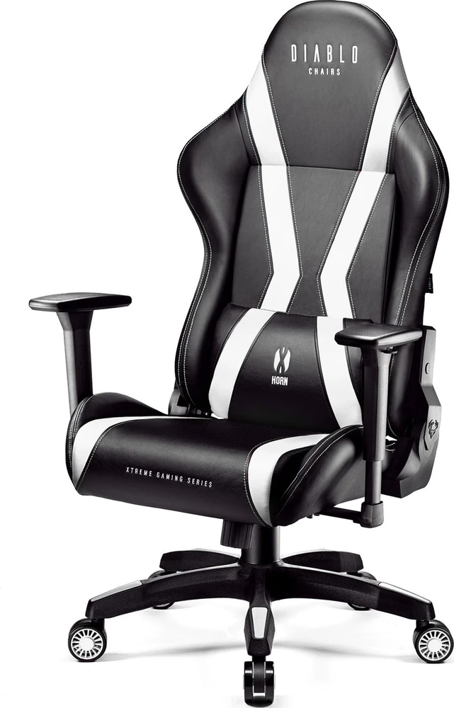 Žaidimų kėdė Diablo X-Horn 2.0 Gaming Chair Normal, Juodos/Baltos