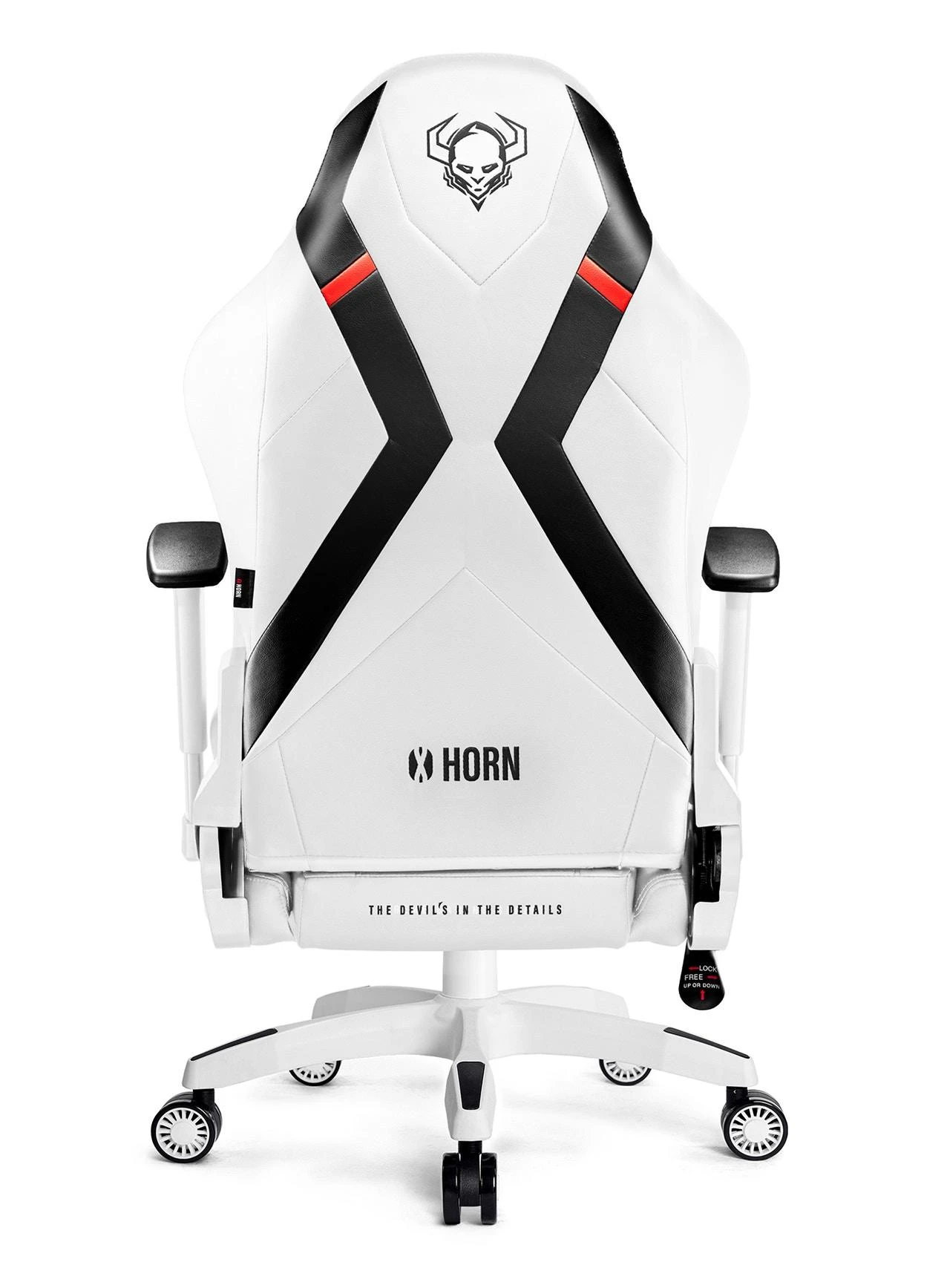 Diablo Chairs Žaidimų kėdė Diablo X-Horn 2.0 Gaming Chair King Size, Balta-juoda