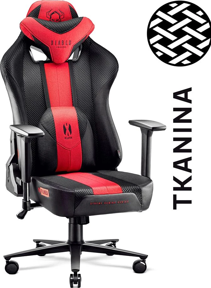 Diablo Chairs Žaidimų kėdė Diablo X-Player 2.0 Gaming Chair King Size, Juoda-raudona