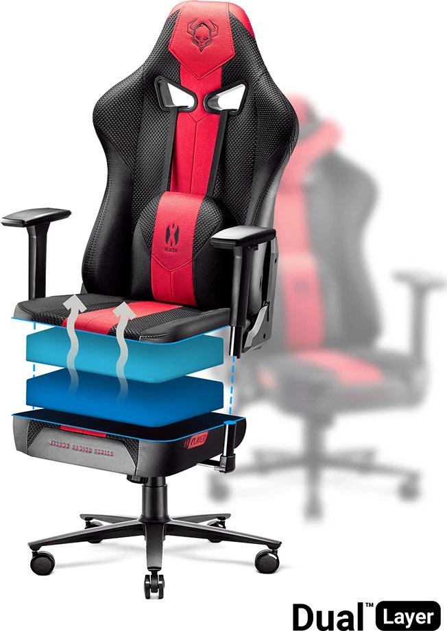 Diablo Chairs Žaidimų kėdė Diablo X-Player 2.0 Gaming Chair King Size, Juoda-raudona