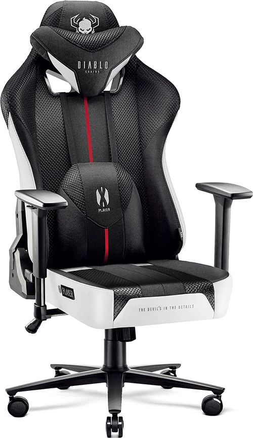 Žaidimų kėdė Diablo X-Player 2.0, spalva: juoda/balta, dydis: normalus