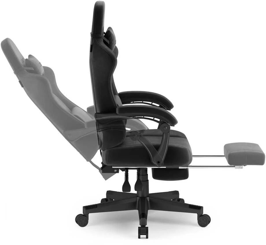 Žaidimų kėdė SENSE7 DEVON „Alcantara“, juoda