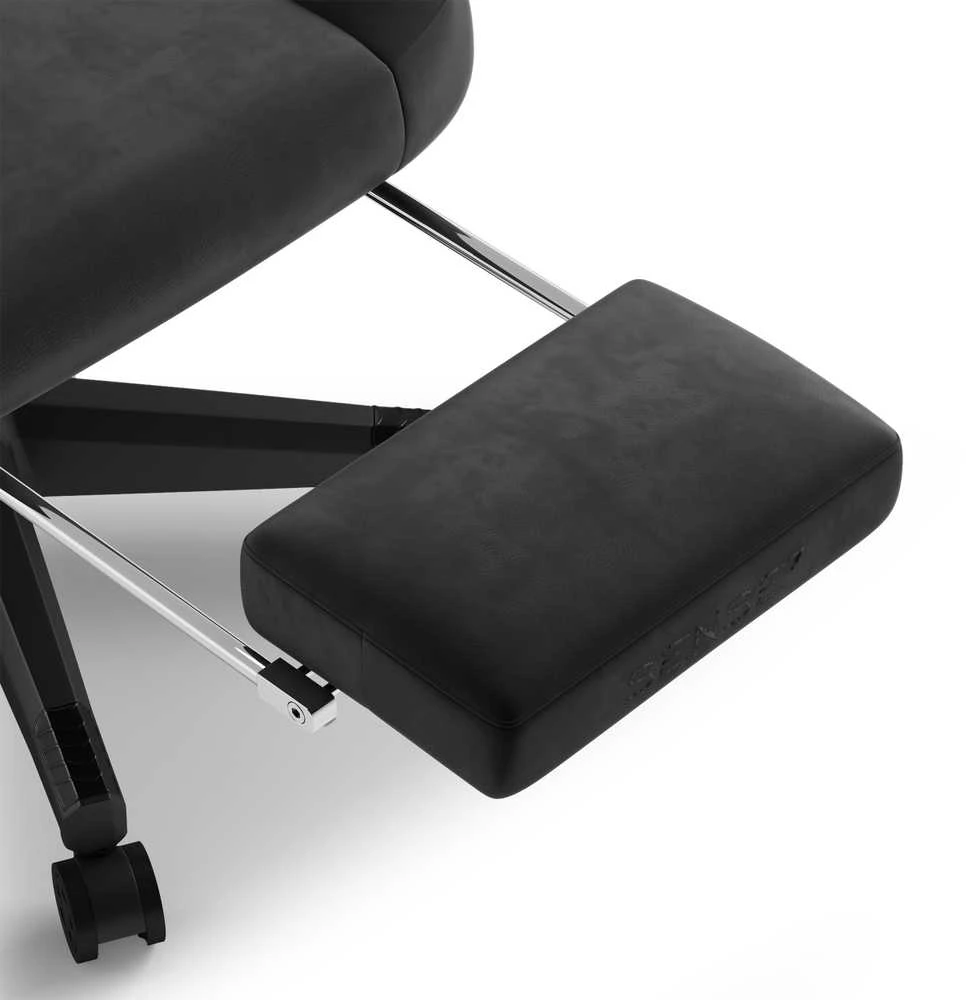 Žaidimų kėdė SENSE7 DEVON „Alcantara“, juoda
