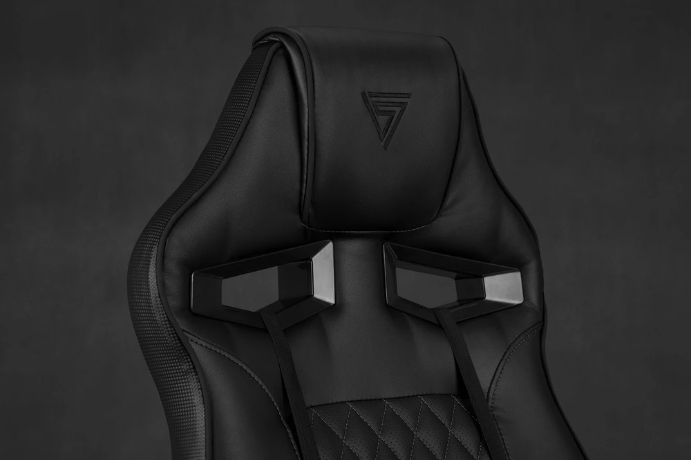 Žaidimų kėdė SENSE7 Knight, Juoda (odinė)