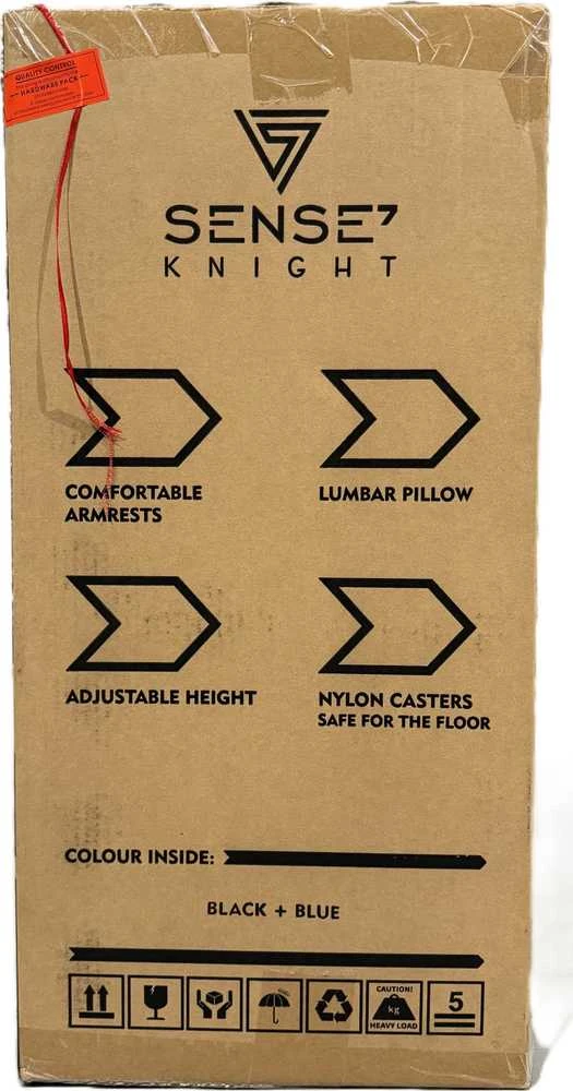 Žaidimų kėdė SENSE7 Knight, Mėlyna (odinė)
