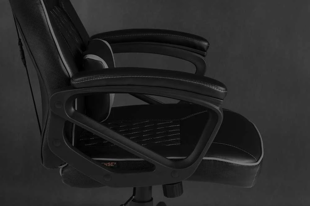 Žaidimų kėdė SENSE7 Knight, Pilka (odinė)