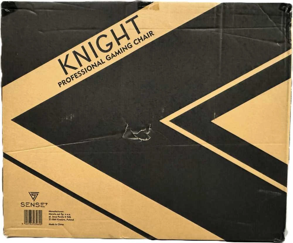 Žaidimų kėdė SENSE7 Knight, Raudona (odinė)