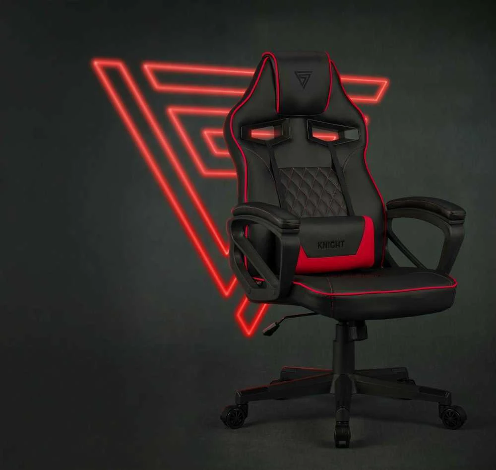 Žaidimų kėdė SENSE7 Knight, Raudona (odinė)