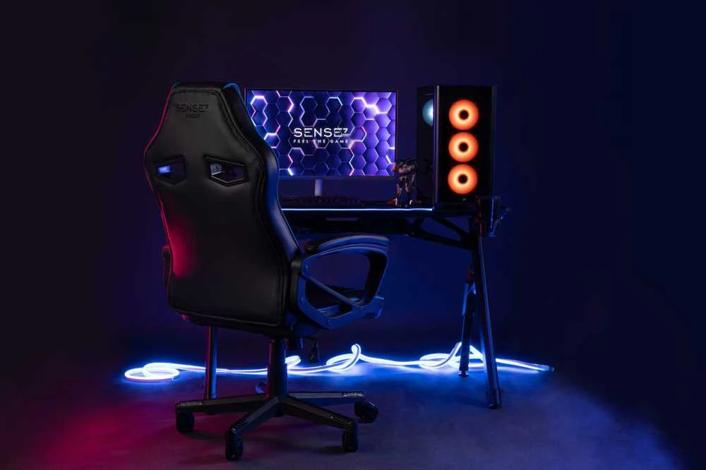 Žaidimų kėdė SENSE7 Knight, Raudona (odinė)