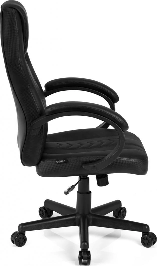Žaidimų kėdė SENSE7 Prism, Juoda (odinė)
