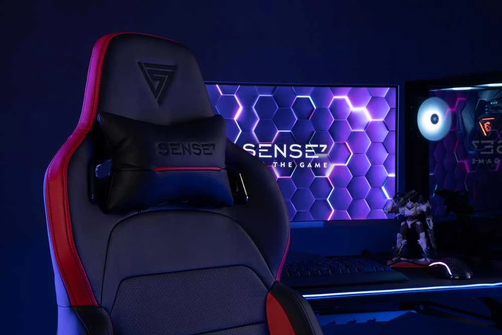 Žaidimų kėdė SENSE7 Sentinel, Pilka (medžiaginė)