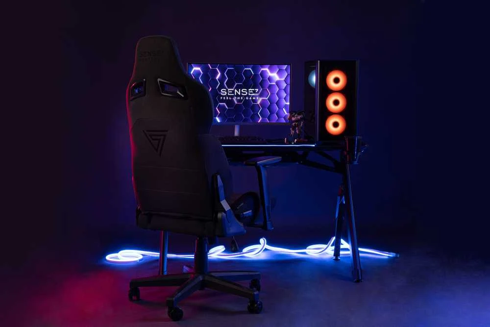 Žaidimų kėdė SENSE7 Sentinel, Raudona (odinė)