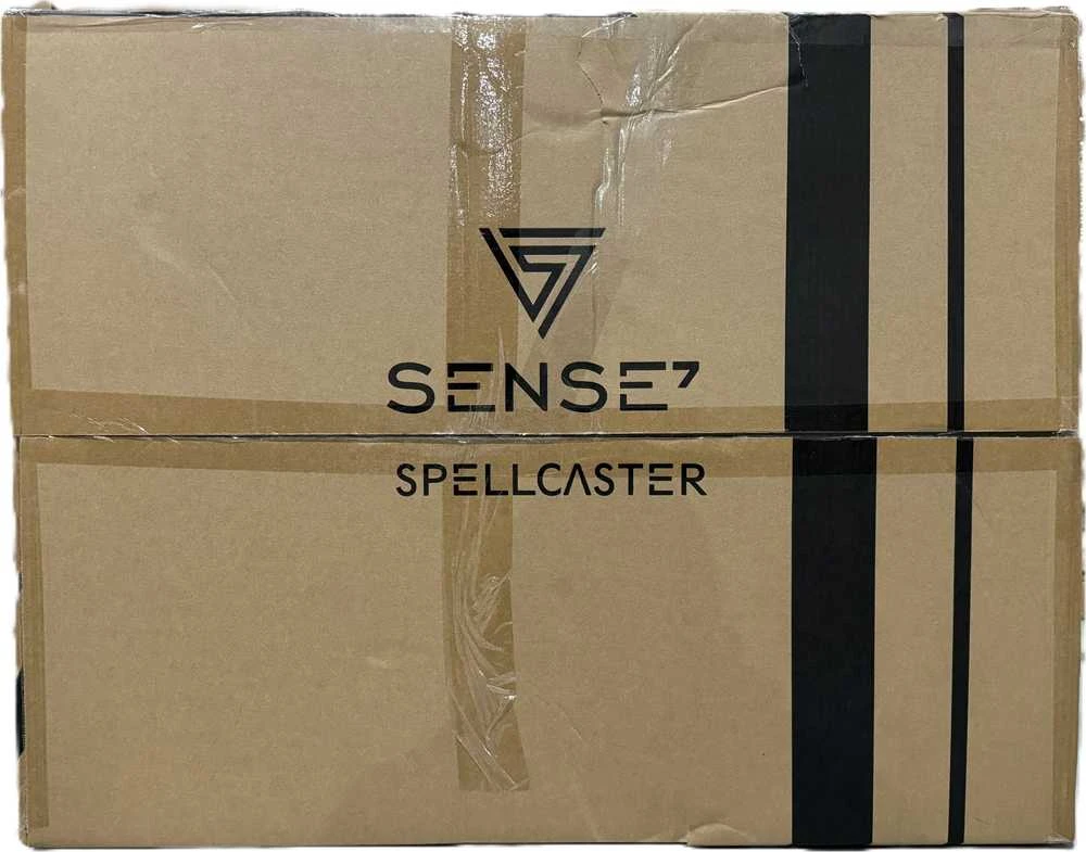 Žaidimų kėdė SENSE7 Spellcaster, Juoda (odinė)