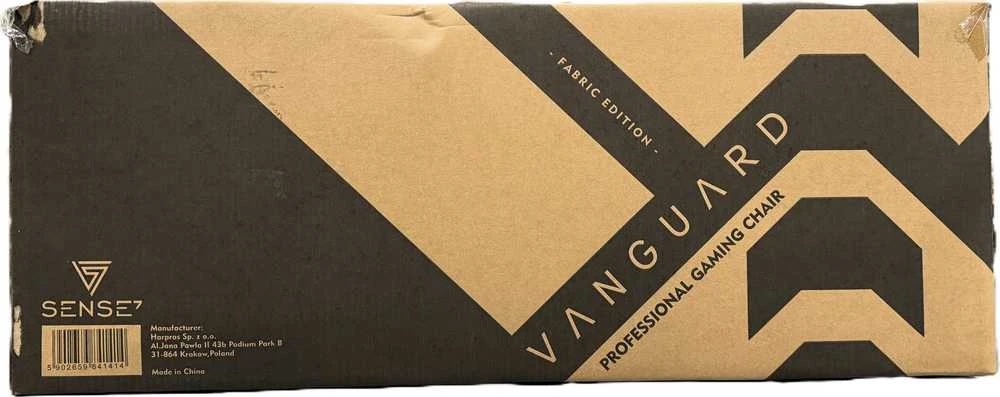 Žaidimų kėdė SENSE7 Vanguard, Juoda (medžiaginė)