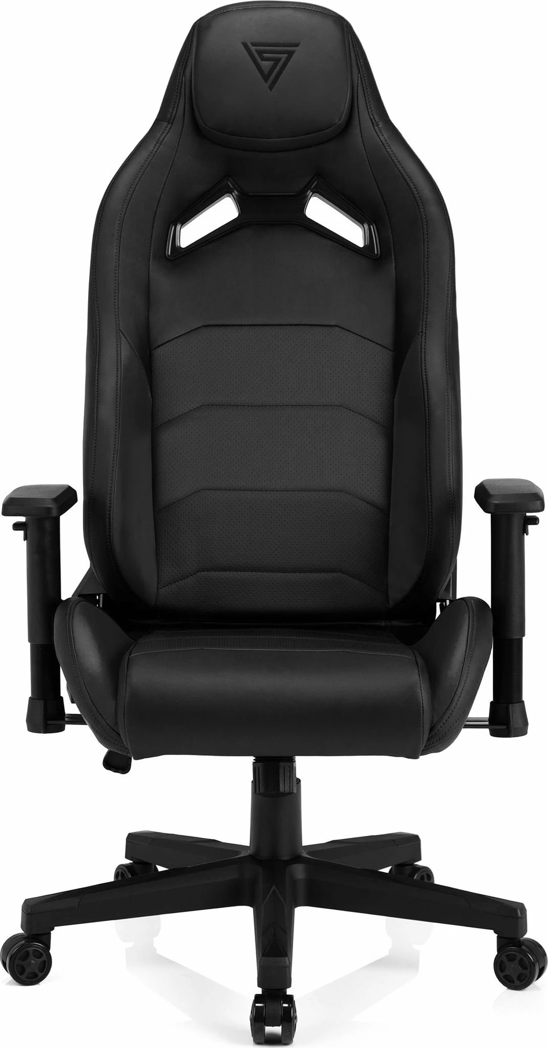 Žaidimų kėdė SENSE7 Vanguard, Juoda (odinė)