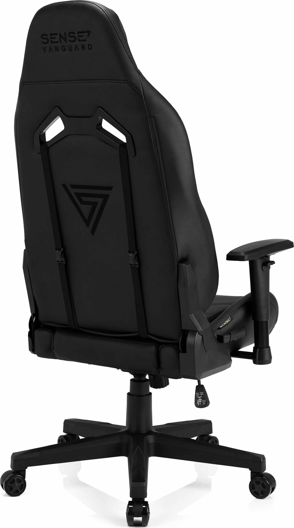 Žaidimų kėdė SENSE7 Vanguard, Juoda (odinė)