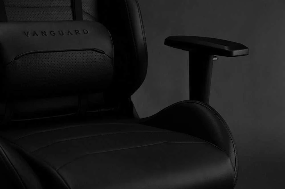 Žaidimų kėdė SENSE7 Vanguard, Juoda (odinė)