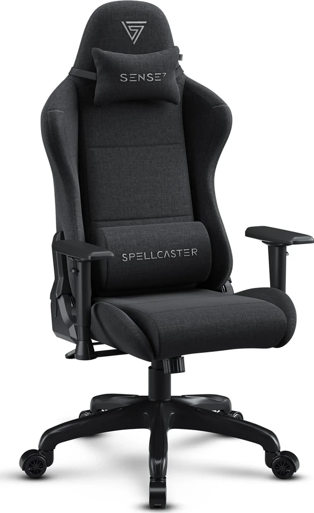 Žaidimų kėdė SENSE7 Spellcaster FUKU, Juoda (medžiaginė)