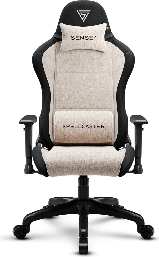 Žaidimų kėdė SENSE7 Spellcaster FUKU, Smėlio spalvos (medžiaginė)