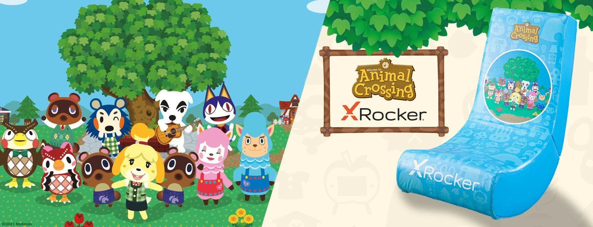 Žaidimų kėdė X Rocker Nintendo Video Rocker Village Edition Animal Crossing Gaming Chair