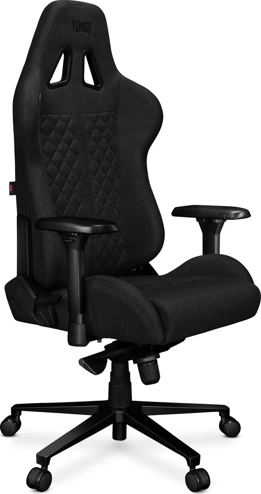 Žaidimų kėdė Yumisu 2050 Fabric Gaming Chair, Pilka-juoda