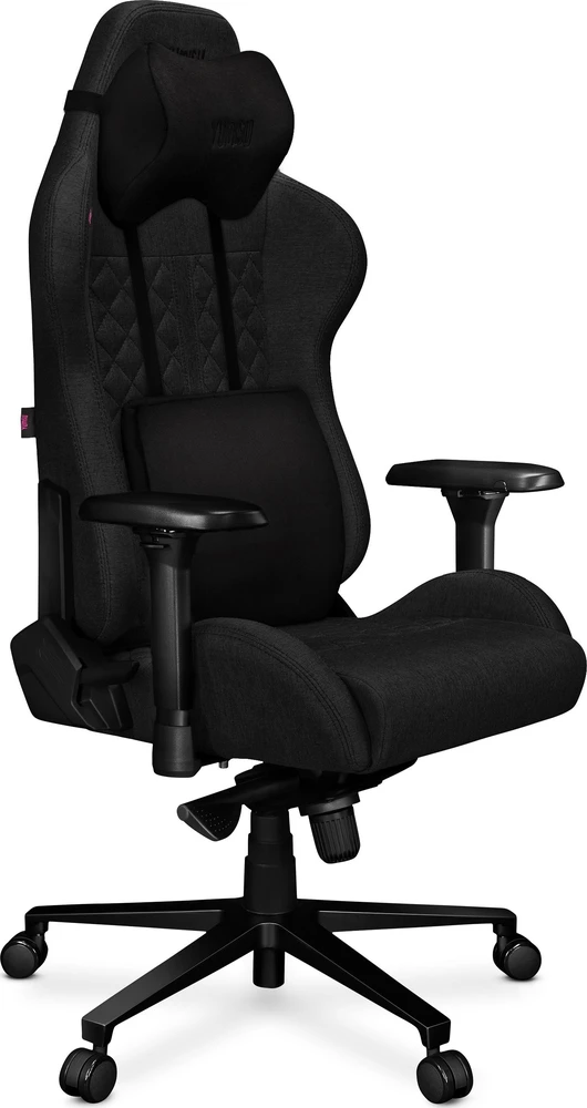 Žaidimų kėdė Yumisu 2050 Fabric Gaming Chair, Pilka-juoda