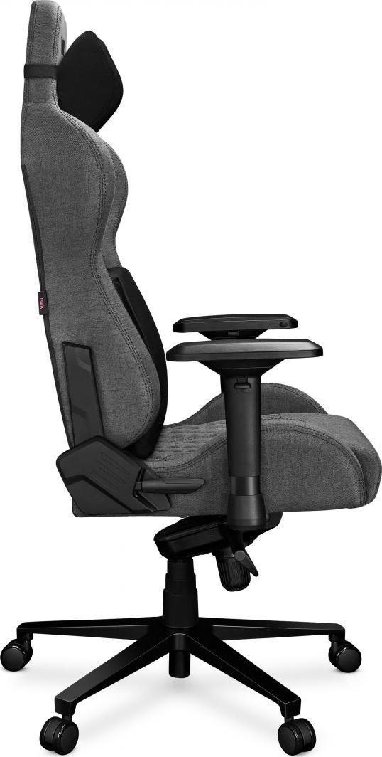 Žaidimų kėdė Yumisu 2050 Fabric Gaming Chair, Pilka-juoda