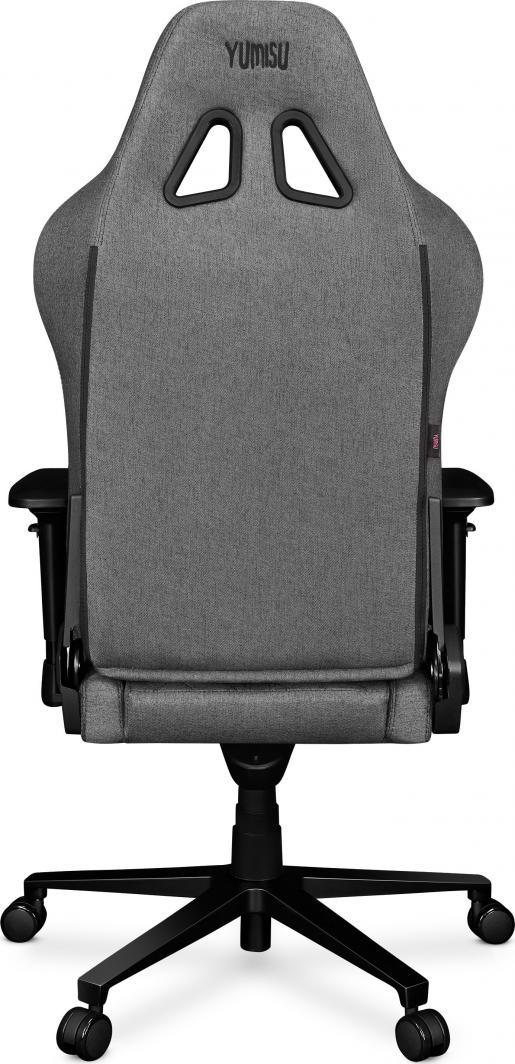 Žaidimų kėdė Yumisu 2050 Fabric Gaming Chair, Pilka-juoda