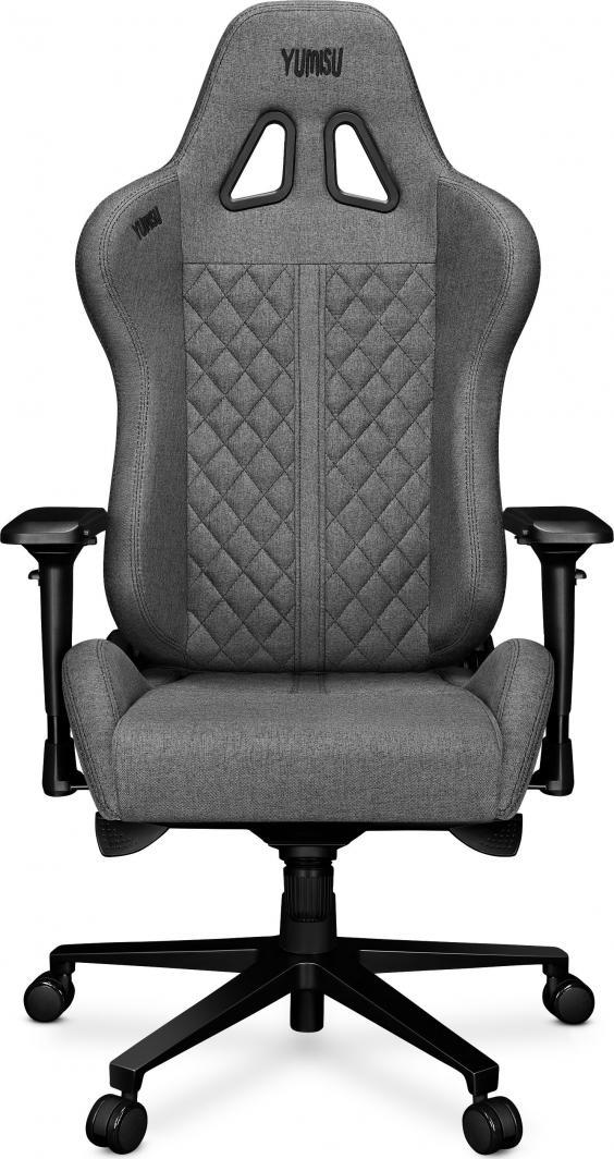 Žaidimų kėdė Yumisu 2050 Fabric Gaming Chair, Pilka-juoda