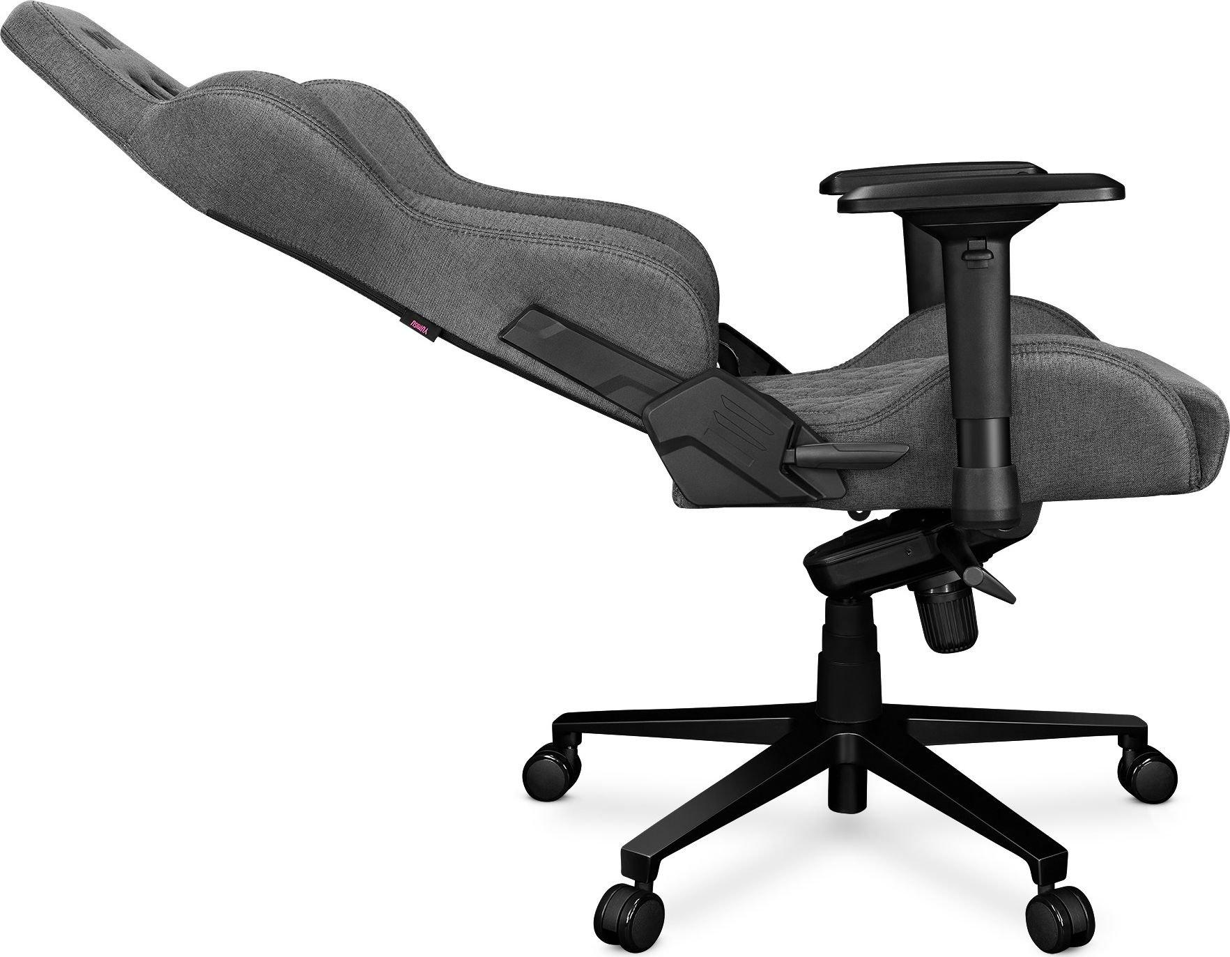 Žaidimų kėdė Yumisu 2050 Fabric Gaming Chair, Pilka-juoda