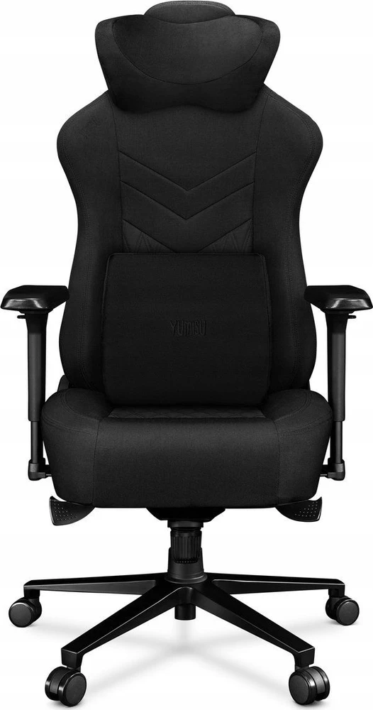 Žaidimų kėdė Yumisu 2053 Natural Leather Gaming Chair, Juoda
