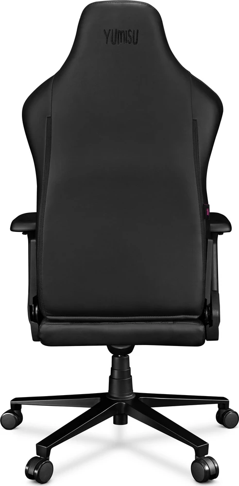 Žaidimų kėdė Yumisu 2053 Natural leather Gaming Chair, Juoda