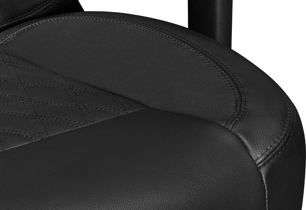 Žaidimų kėdė Yumisu 2053 Natural leather Gaming Chair, Juoda