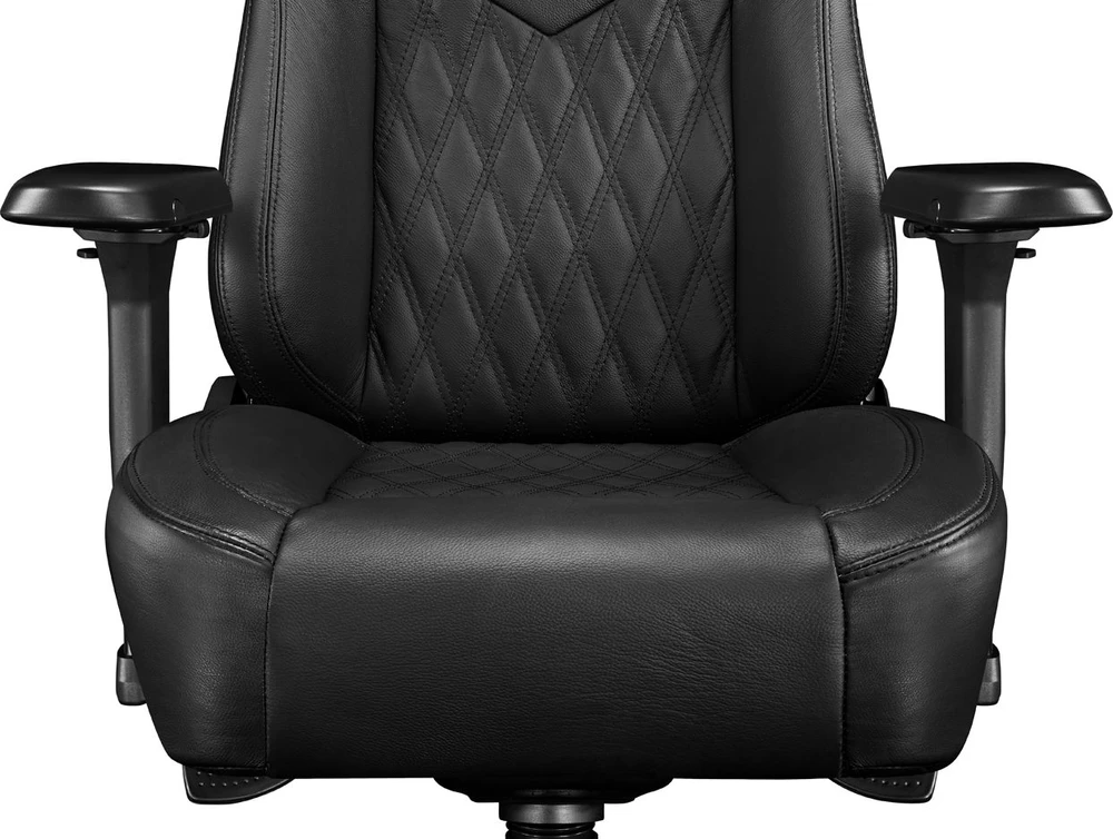 Žaidimų kėdė Yumisu 2053 Natural leather Gaming Chair, Juoda