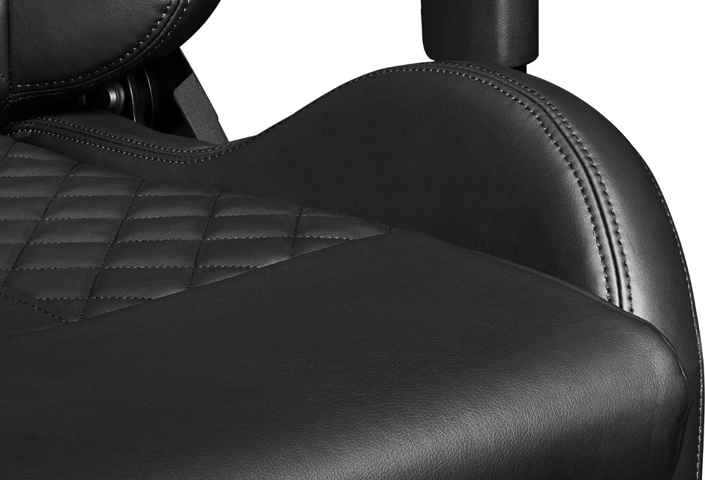 Žaidimų kėdė Yumisu 2053 Natural leather Gaming Chair, Juoda