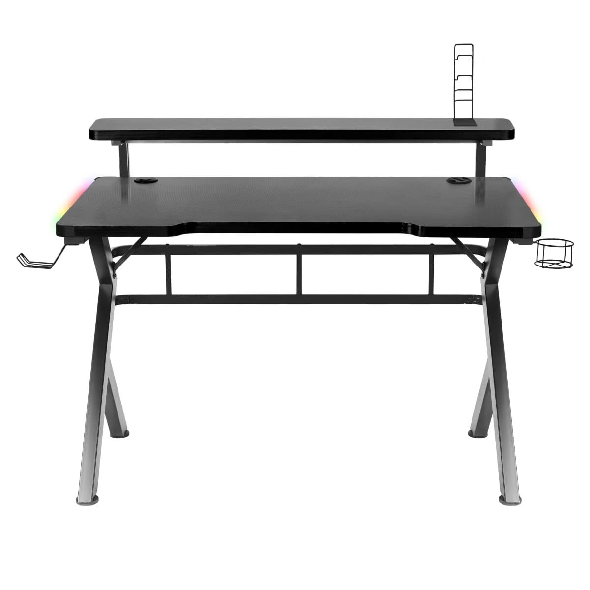 Žaidimų stalas Huzaro Hero 5.0 RGB, Juodos spalvos