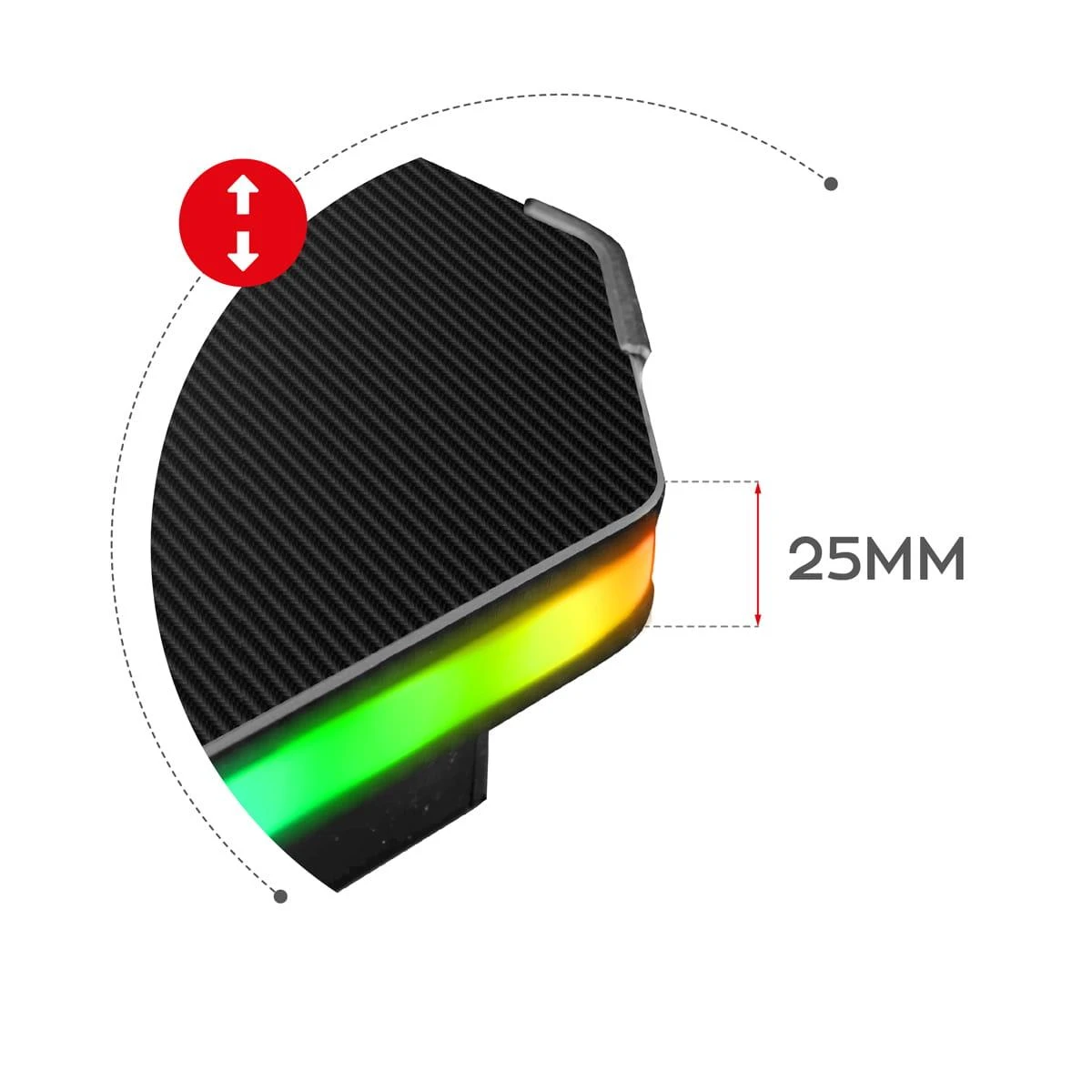Žaidimų stalas Huzaro Hero 5.0 RGB, Juodos spalvos