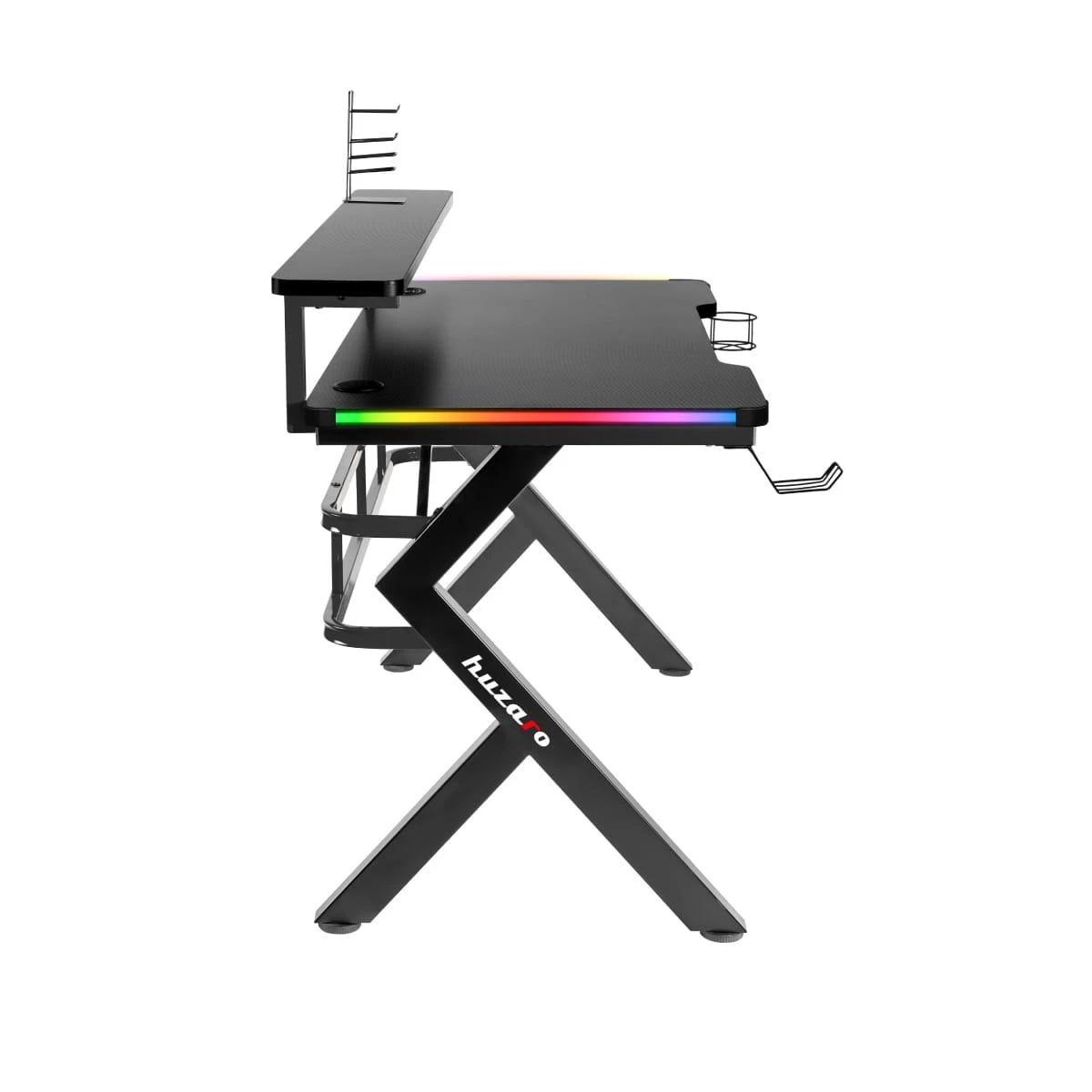 Žaidimų stalas Huzaro Hero 5.0 RGB, Juodos spalvos