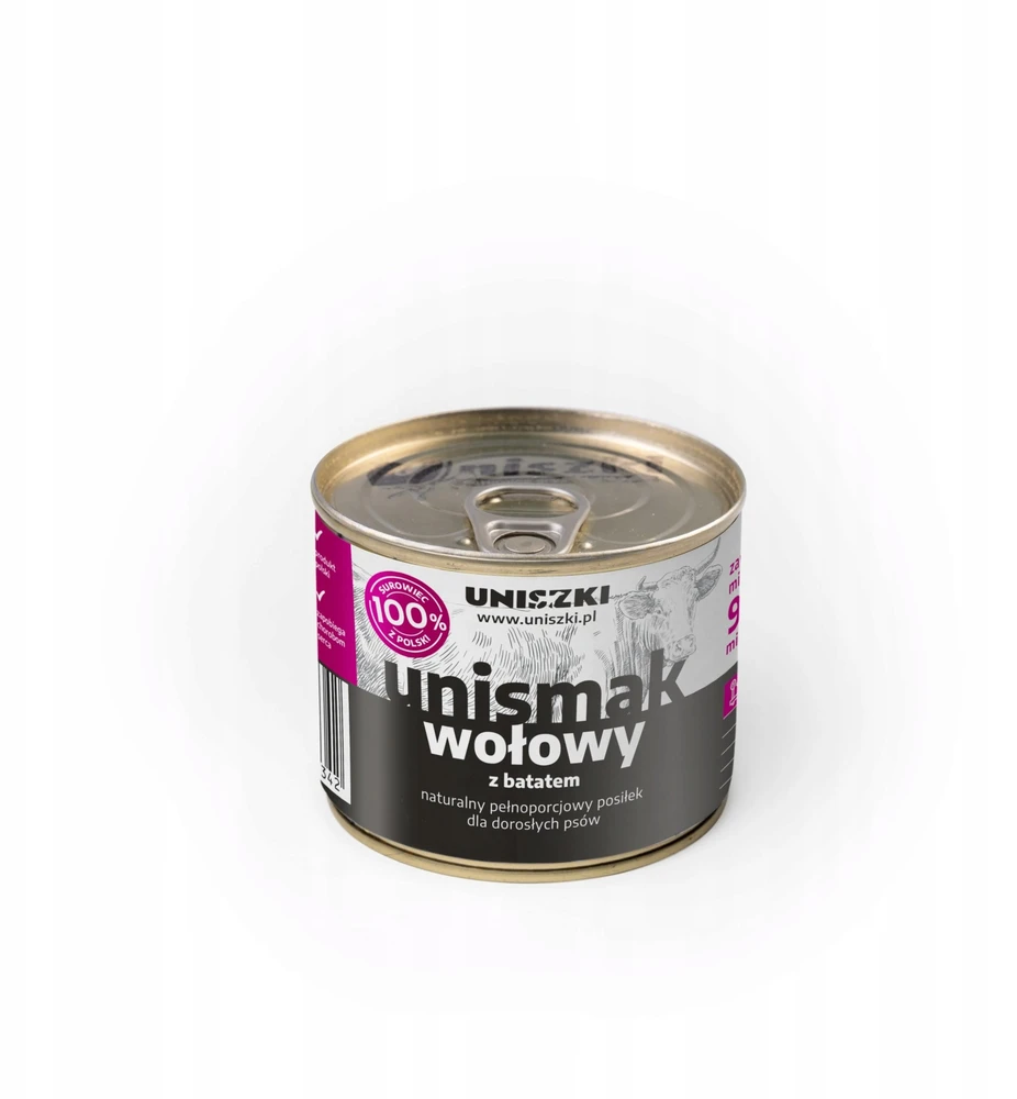 UNISZKI UNIsmak jautiena with sweet potato – drėgnas ėdalas šunims – 400g