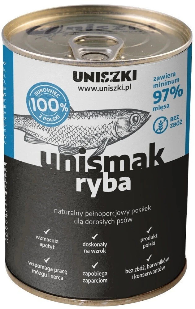 UNISZKI UNIsmak žuvis – drėgnas ėdalas šunims – 400g