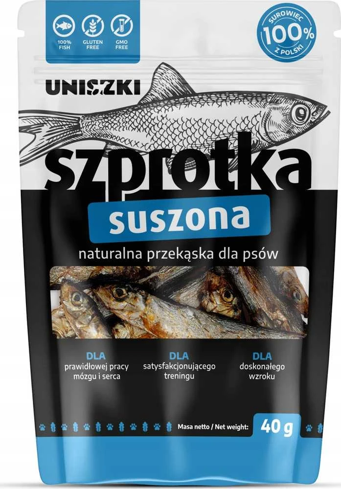 UNISZKI Džiovinti šprotai - šunų skanėstas - 40 g
