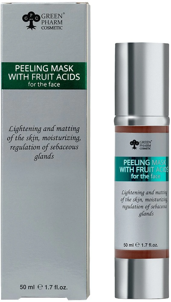Green Pharm Cosmetic Žalias Pharm Cosmetic Veido šveitimo kaukė su vaisių rūgštimis 50 ml