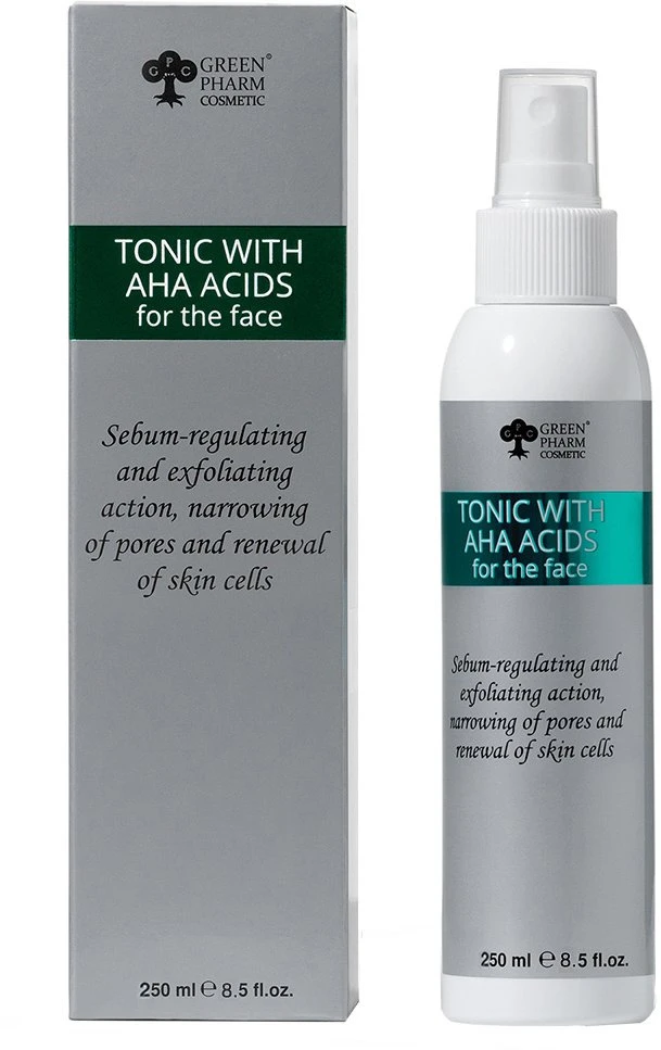 Green Pharm Cosmetic Žalias Pharm Cosmetic Veido tonikas su AHA rūgštimis 250 ml