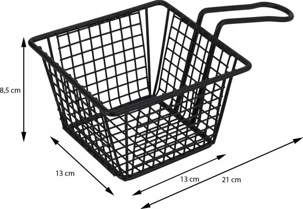 Mondex Metalinis užkandžių krepšelis su rankena - 22x13x9 cm - Frietmand