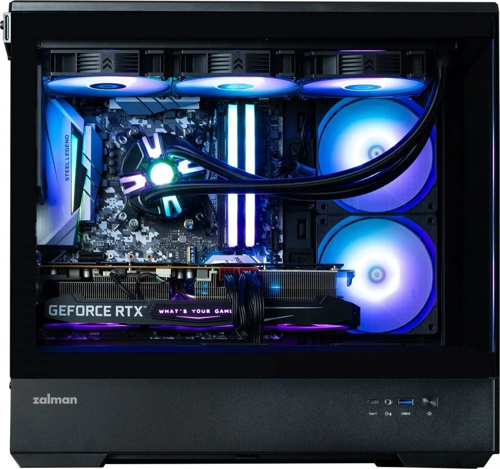 Zalman P30 ARGB dėklas, juodas