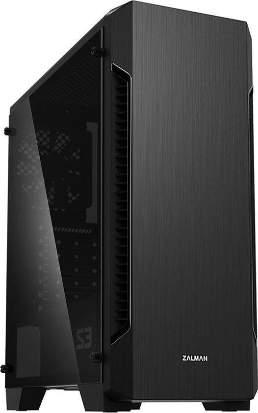 Zalman S3 TG ATX Mid Tower PC Case TG ventiliatorius x3
